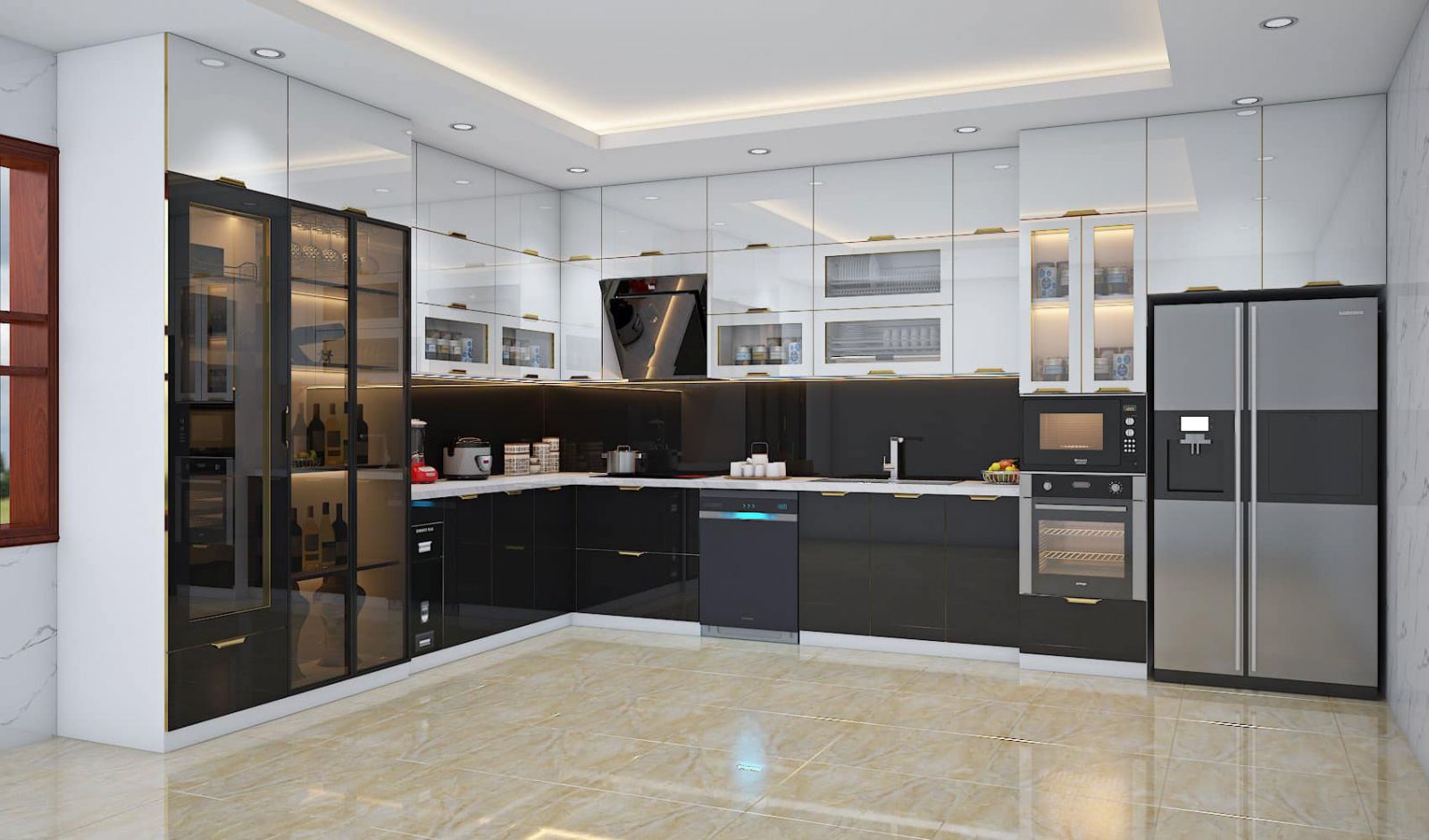 tu bep inox 304 canh kinh 